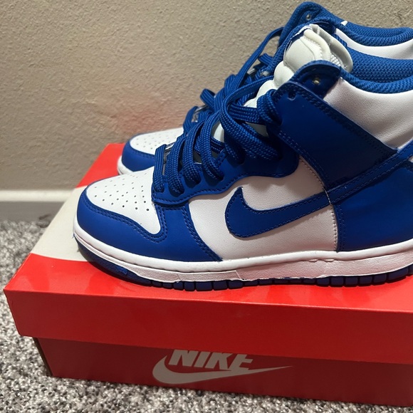 Nike Royal Blue and White High-Tops